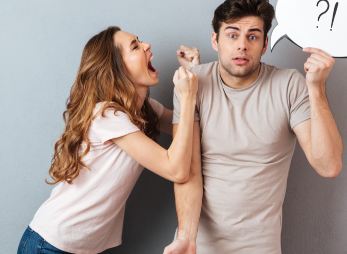 Couple arguing